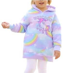 065 H&M Unicorn Pastel Rainbow Hoodie